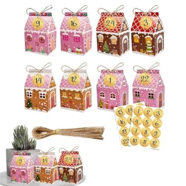 Imagem de Rrlihjgu Caixas Para Bolachas de Natal | 24 Peças Suporte Para Bolos e Muffins - Embalagens para Guloseimas de Festa de Inverno e Natal - Recipientes para Biscoitos Doces Chocolates