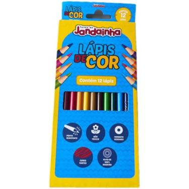 Imagem de Jandaia - Lápis de Cor Jandainha 12 Cores Fortes Formato Redondo
