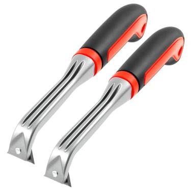 Imagem de Raspador de cerâmica de 2 peças, raspador de tinta resistente, removedor de adesivo de carro, ferramenta raspadora profissional para limpeza fácil e segura, remoção de adesivo de cola de tinta