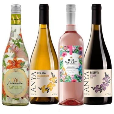 Imagem de Kit Buy Myself Flowers 2.0  Vinhos, Frisantes e Autoamor em Garrafa - 