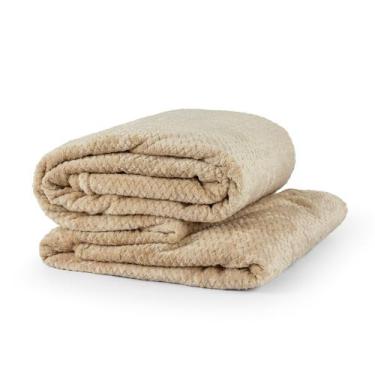 Imagem de Cobertor Manta Lisa Casal King Chevron Flannel 2,40m x 2,20m  - Bia En