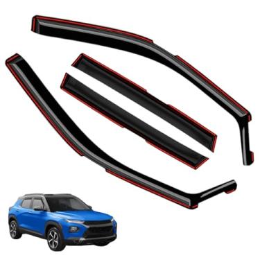 Imagem de Viseiras de janela protetores de chuva FIT 2021–2025 Chevrolet Trailblazer – defletores de ventilação no canal, conjunto de 4 peças para todos os climas