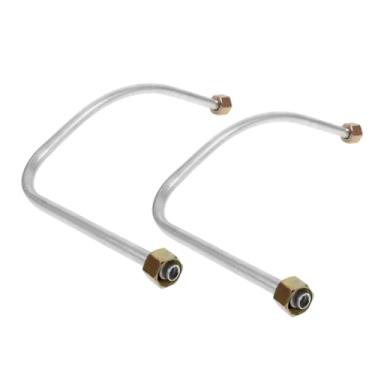 Imagem de ARTIBETTER 2 peças de tubo de escape de compressor de ar de alumínio, fácil de instalar, mangueira de substituição para tubo de gás, adequada para várias aplicações industriais