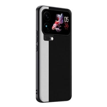 Imagem de LTLMYDAM Capa fina para Xiaomi 17 Pro Max/17 Pro/17, capa de couro à prova de impressão digital com bloqueio de cor para homens e mulheres, capa antiqueda, preta, 17 Pro Max