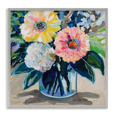 Imagem de Stupell Industries Arte giclée emoldurada My Treasure Bouquet cinza, design por Jeanette Vertentes, 12 x 12
