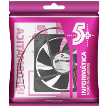 Imagem de Microventilador Cooler Ventoinha 80 X 80 X 25MM 12V 075-8080 5+