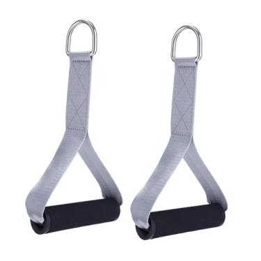 Imagem de menolana 2 peças de cabos para aparelhos de ginástica, acessórios para exercícios de ginástica, cabos ergonômicos, para exercícios de Pilates Reformer para, Argent