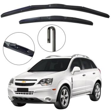 Imagem de Kit Palheta Dianteira Captiva 2008 a 2017 Limpador de Parabrisa de Silicone