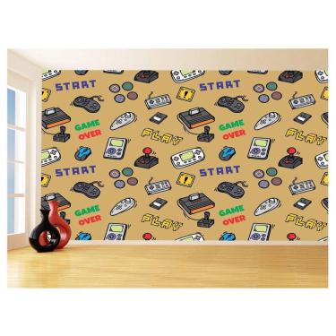 Imagem de Papel De Parede 3D Infantil Controle Game Jogo 3,5M Azs222