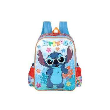 Imagem de Mochila Stitch Costas Disney Meninas Kids Escolar Infantil, Azul