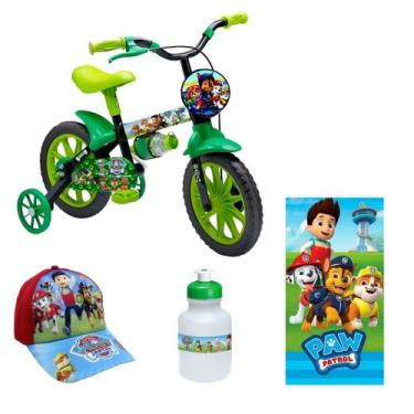 Imagem de Bicicleta Patrulha Canina Rocky Aro 12 Passeio 4 Itens - Nathor