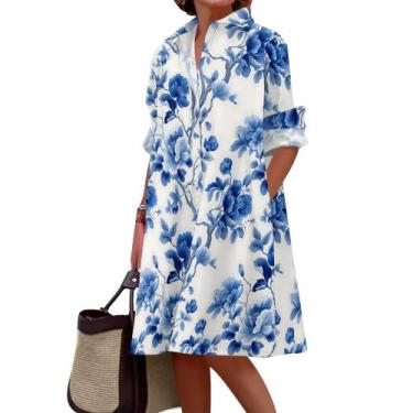 Imagem de Camiseta Medlor 2025, verão, manga comprida, estampa floral, feminina