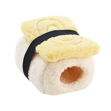 Imagem de predolo Cama para hamster, caverna, porquinho-da-índia, fofa, aconchegante, inverno, formato de sushi, roupa de cama para pequenos animais, esconderijo para, Design de Tamakoyaki