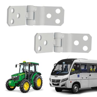 Imagem de Par 2 Dobradiças P/ Porta Ferro Agrícola Ônibus E Uso Geral