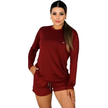 Imagem de Camiseta Manga Longa Com Proteção UV FPS50 Feminino - Roger, P, Vinho