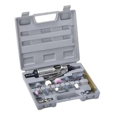 Imagem de Kit mini retifica jogo esmeril pneumática acessórios maleta - Útil Fer