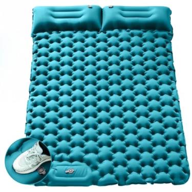 Imagem de Colchão Inflável Casal Automático Para Acampar 196cm*125cm (azul)