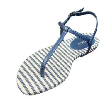 Imagem de Sandália Arezzo Flat com Estampa Listrada-Feminino