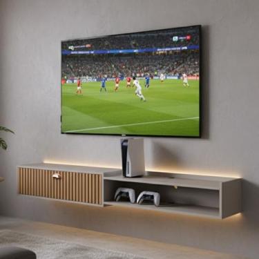 Imagem de 1.80cm Decoração Sala Estar TV 75 polegadas Nicho Organizador 1 Porta (Hanover)