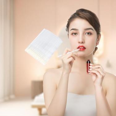 Imagem de 50 pincéis labiais, varinha branca para brilho labial, aplicador de brilho de batom de nylon, pincéis descartáveis para maquiagem, tinta de biscoito PYO, arte de unhas, pintura, detalhes