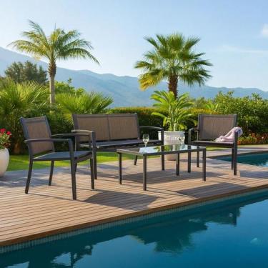 Imagem de Conjunto terraco relax 4 pecas preto conthey - n253037266