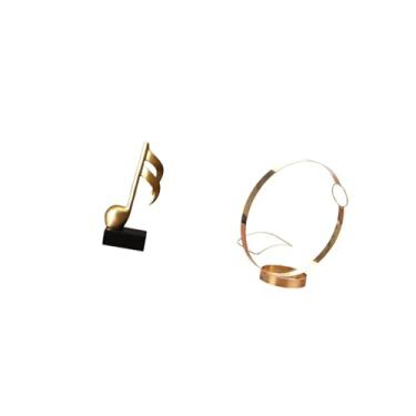 Imagem de Fenteer Escultura Harmoniosa em Resina E Suporte para Garrafa de Vinho em Metal, Peça Central Artística para Decoração de Mesa E Organizador de Presentes.