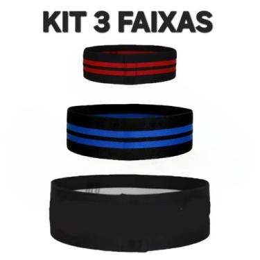 Imagem de Kit 3 FAIXAS Ultra Band Hip elástica Intensidade Leve Médio e Forte. -