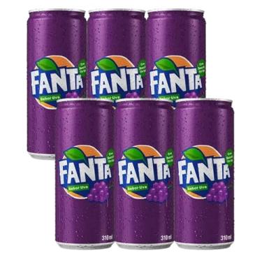 Imagem de Refrigerante Fanta Uva Lata 310ml – Pack com 6 Unidades
