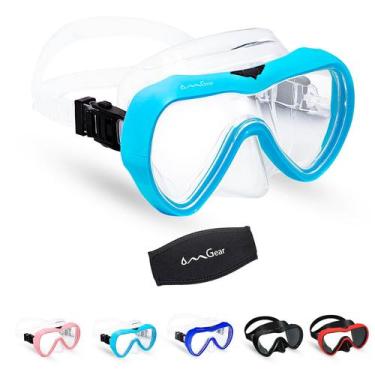 Imagem de Máscara de snorkel OMGear Diving Kids Adult Silicone Aqua