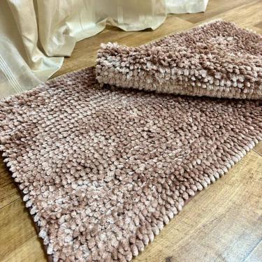 Imagem de Tapete Bouclê Paris Antiderrapante 50x100cm Rosa Antigo