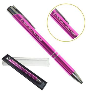 Imagem de Caneta Personalizada Coloridas Cursos Metal Profissional Ciências Cont