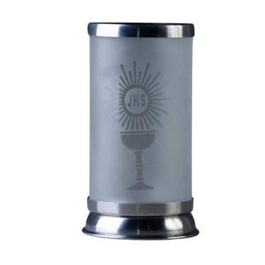 Imagem de Cúpula De Vidro Ostensório Eucaristia Porta Vela Jateado