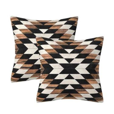 Imagem de Capa de almofada AHAHM Western Black Brown Algodão 45x45cm
