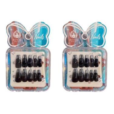 Imagem de Kit Unhas Postiças Decoradas - Royal, 48