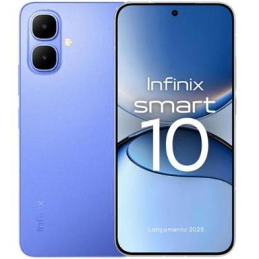 Imagem de Smartphone INFINIX Smart 10 120Hz Lançamento 2025 NFC 128GB-Azul