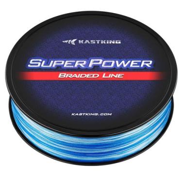 Imagem de Linha de pesca KastKing Superpower Braided Blue Camo 20 libras 150 m