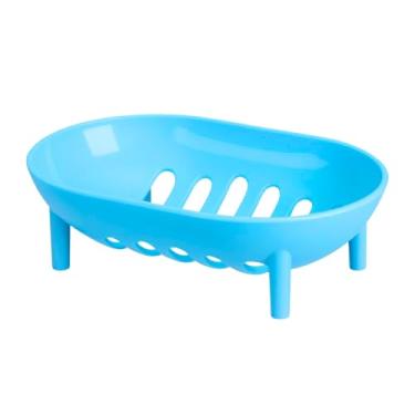 Imagem de Saboneteira Porta Sabonete De Plástico De Plastico Vazada Portátil (Azul)