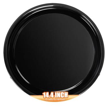 Imagem de Substituição da bandeja giratória 00795449 serve para modelos selecionados de fornos de micro-ondas Bosch | Placa preta de metal 795449