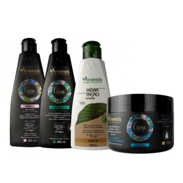 Imagem de Kit Cachos Arvensis Shampoo + Condicionador + Ativador + Mascara Cachos Ondulados e Cacheados