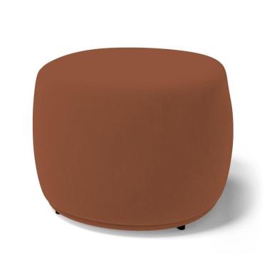 Imagem de Puff Decorativo Living Aisha Orgânico Veludo Terracota - Abmaza