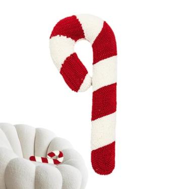 Imagem de Almofadas decorativas de Natal, almofada de doces de hortelã-pimenta - Almofadas de cadeira de Natal de almofadas de doces de hortelã-pimenta | Almofadas de Natal vermelhas e brancas, almofadas decora