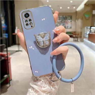 Imagem de Capa protetora com anel de borboleta para Xiaomi Redmi Note 11 8 12 10 9 Pro Max 10 5G 10s 11s 9A 9T 9C 10C NFC, cinza, HDSHYH, para Redmi Note 11