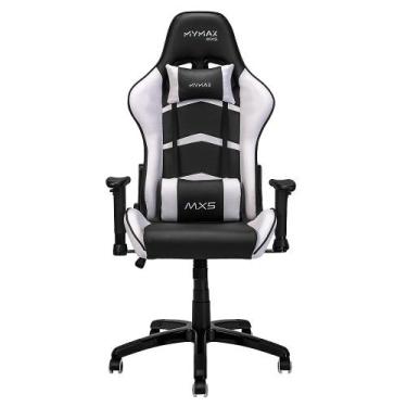 Imagem de Cadeira Gamer MX5 Giratoria Mymax, Preto e Branco