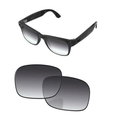 Imagem de PapaViva Lentes de substituição compatíveis com óculos de sol Ray-Ban Meta RW4006 50 mm cinza gradiente não polarizado