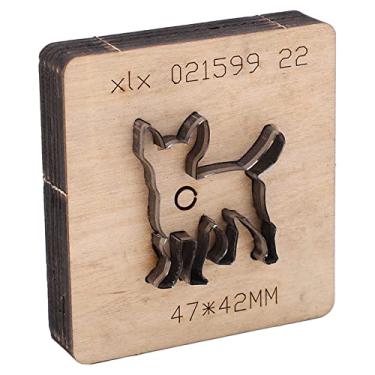 Imagem de Akozon Molde de Corte de Cachorro Animal - Molde Perfurador de Couro de Liga de Aço Com Placa de Madeira para Artesanato DIY, Perfeito para Carteiras de Couro, Cintos e Muito Mais