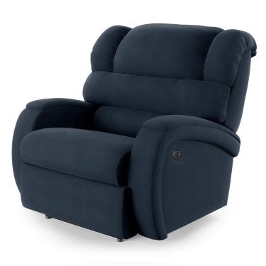 Imagem de Poltrona Do Papai Reclinável Napoli Controle Power Elétrico Usb Veludo Azul Fh1