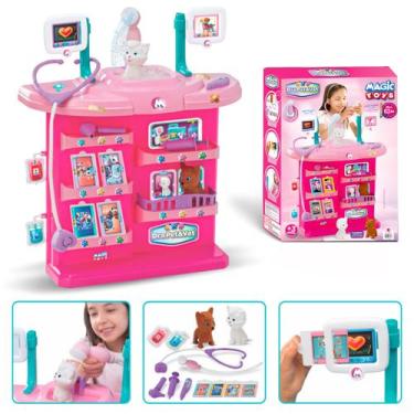 Imagem de Brinquedo Clínica Veterinária Infantil Banheira Com Água Estetoscópio 