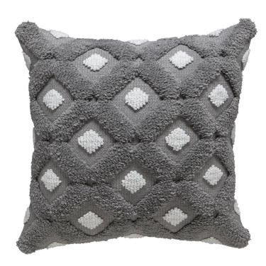 Imagem de Capa De Almofada Cozy Geo Design Chumbo