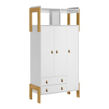 Imagem de Guarda-roupa Com Nicho Fantasia Branco - Qmovi