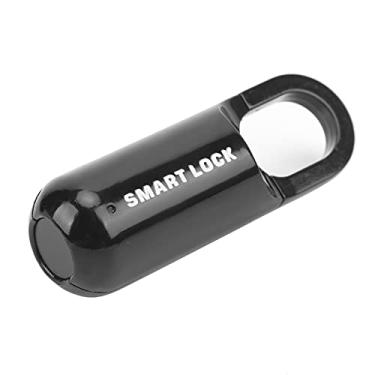 Imagem de Generic Cadeado Recarregável Antifurto Com Impressão Digital, Cadeado Recarregável por Usb para Bagagem, Trava Elétrica Sem Chave de Segurança para Viajantes (Preto)